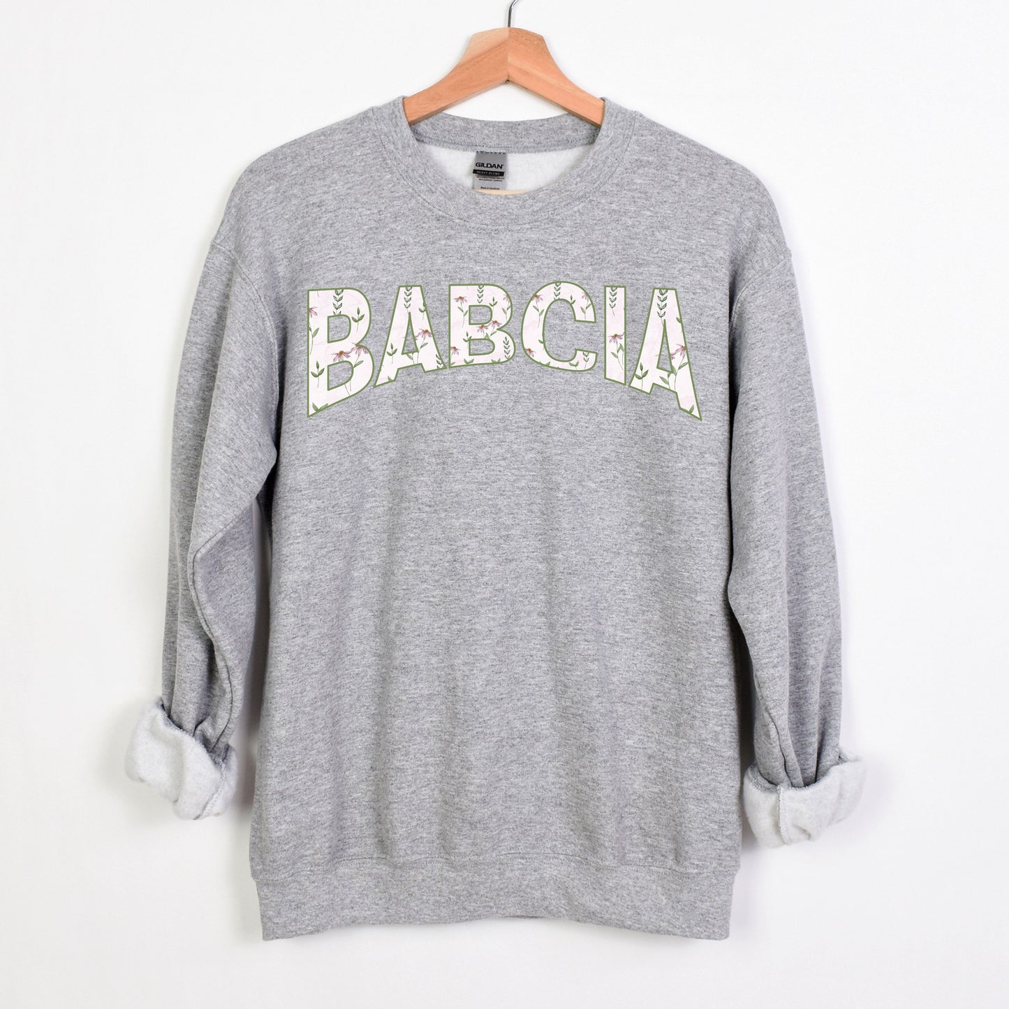 Tiny Flowers Heavy Blend Crewneck for Grandma - Choice of Name and Flowers