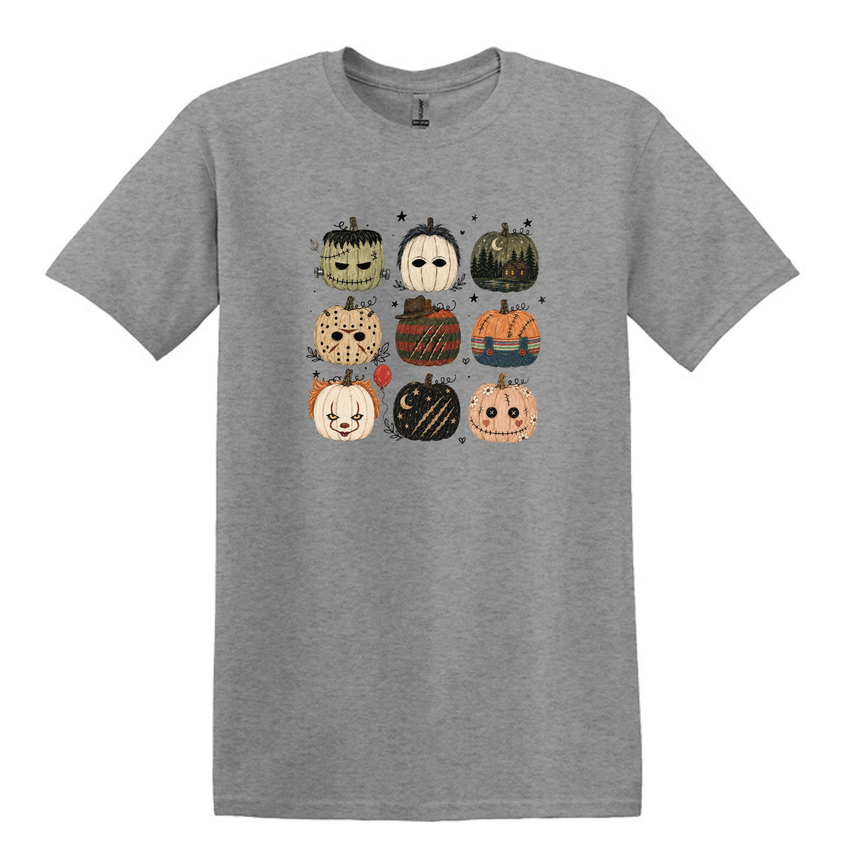 Horror Pumpkins - Hand Drawn - Heavy Cotton Unisex T-shirt