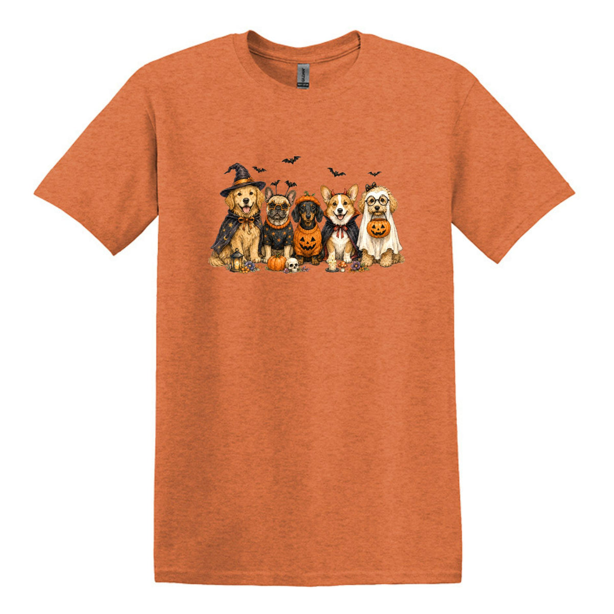 Halloween Pups -  Heavy Cotton Unisex T-shirt