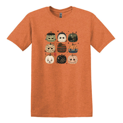 Horror Pumpkins - Hand Drawn - Heavy Cotton Unisex T-shirt