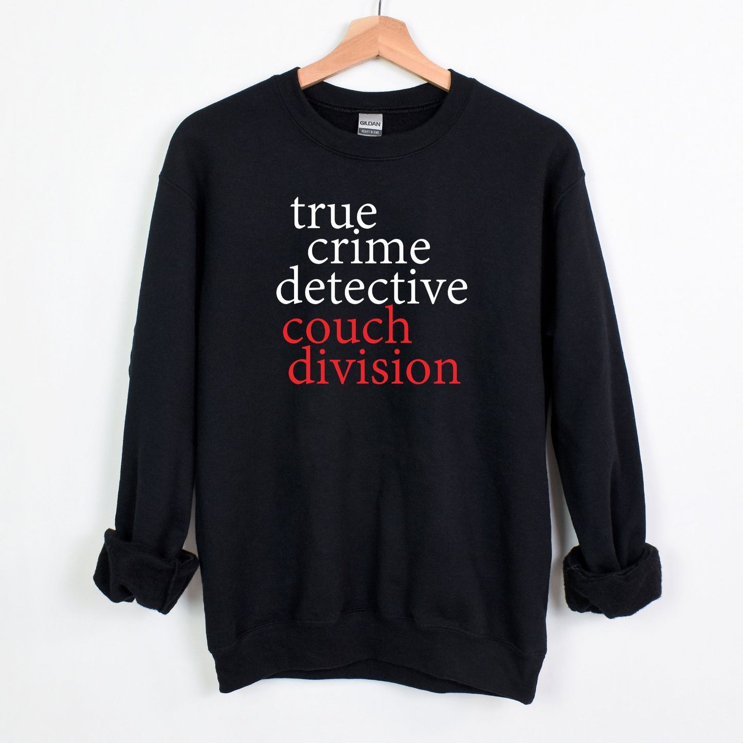 True Crime Detective - Couch Division - Heavy Blend Unisex Crewneck Sweatshirt
