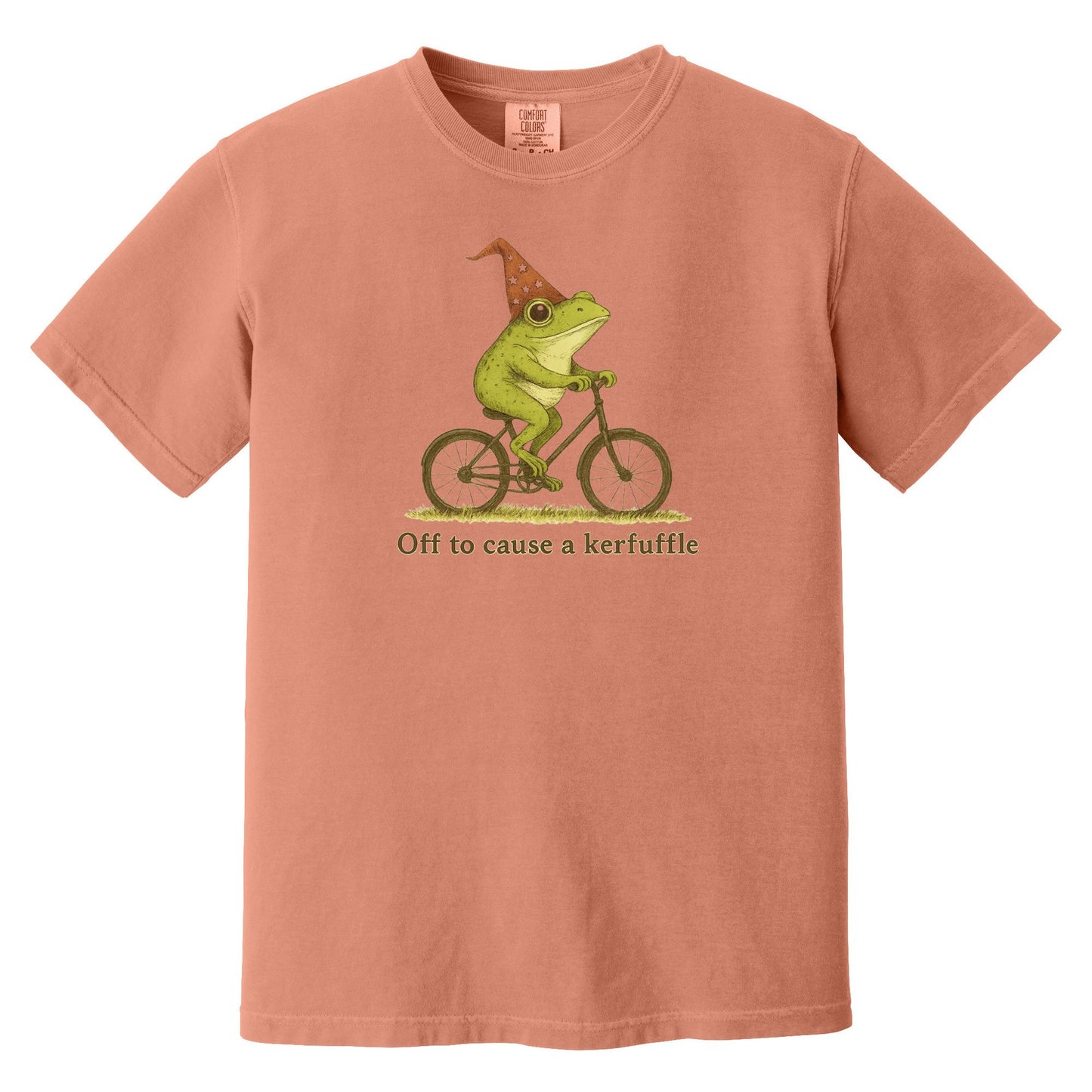 Off to cause a Kerfuffle - Funny Frog Meme Comfort Colors ® Heavyweight Ring Spun T-shirt