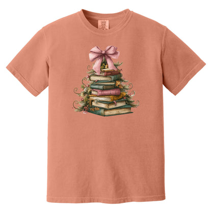 BOOK CHRISTMAS TREE - Comfort Colors ® Heavyweight Ring Spun Tee