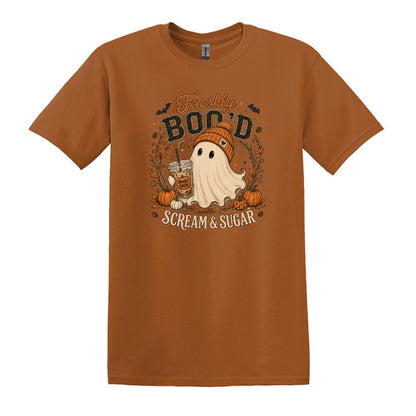 Freshly Boo'd | Scream & Sugar - Fall themed Heavy Cotton Unisex T-shirt