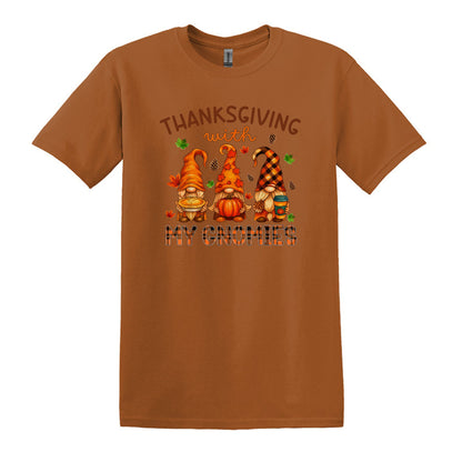 Thanksgiving with my Gnomies Shirt - Choose from "THANKSGIVING" or "FRIENDSGIVING"
