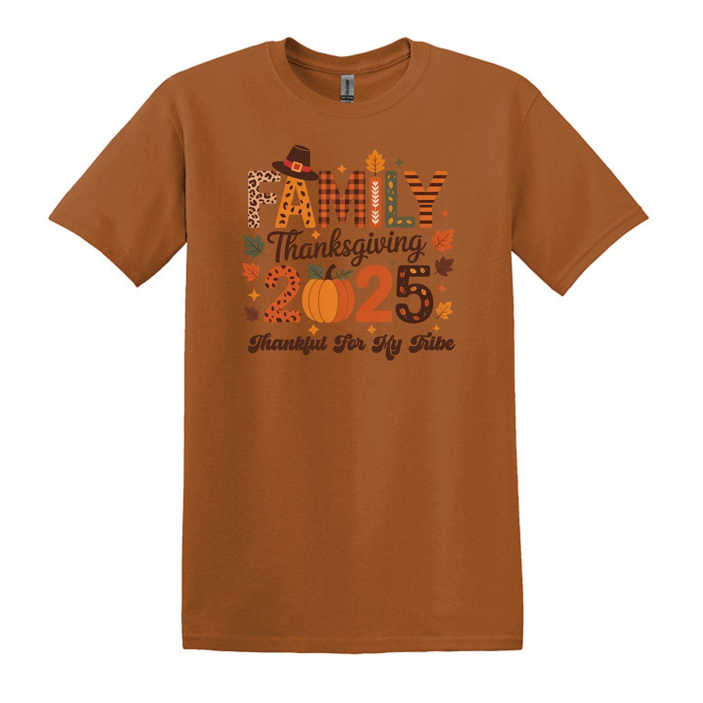 Thankful for my Tribe - 2025 Family Thanksgiving Heavy Cotton T-shirt