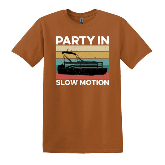 Party in Slow Motion - Pontoon Boat Heavy Cotton T-shirt