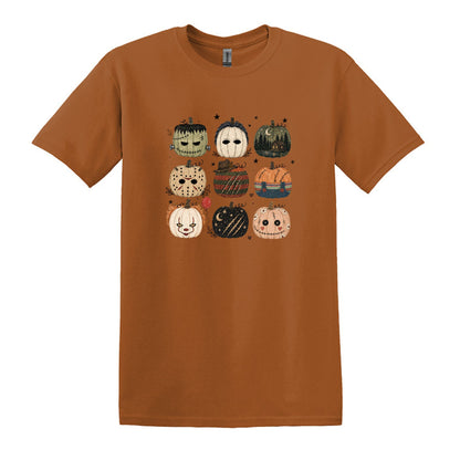 Horror Pumpkins - Hand Drawn - Heavy Cotton Unisex T-shirt