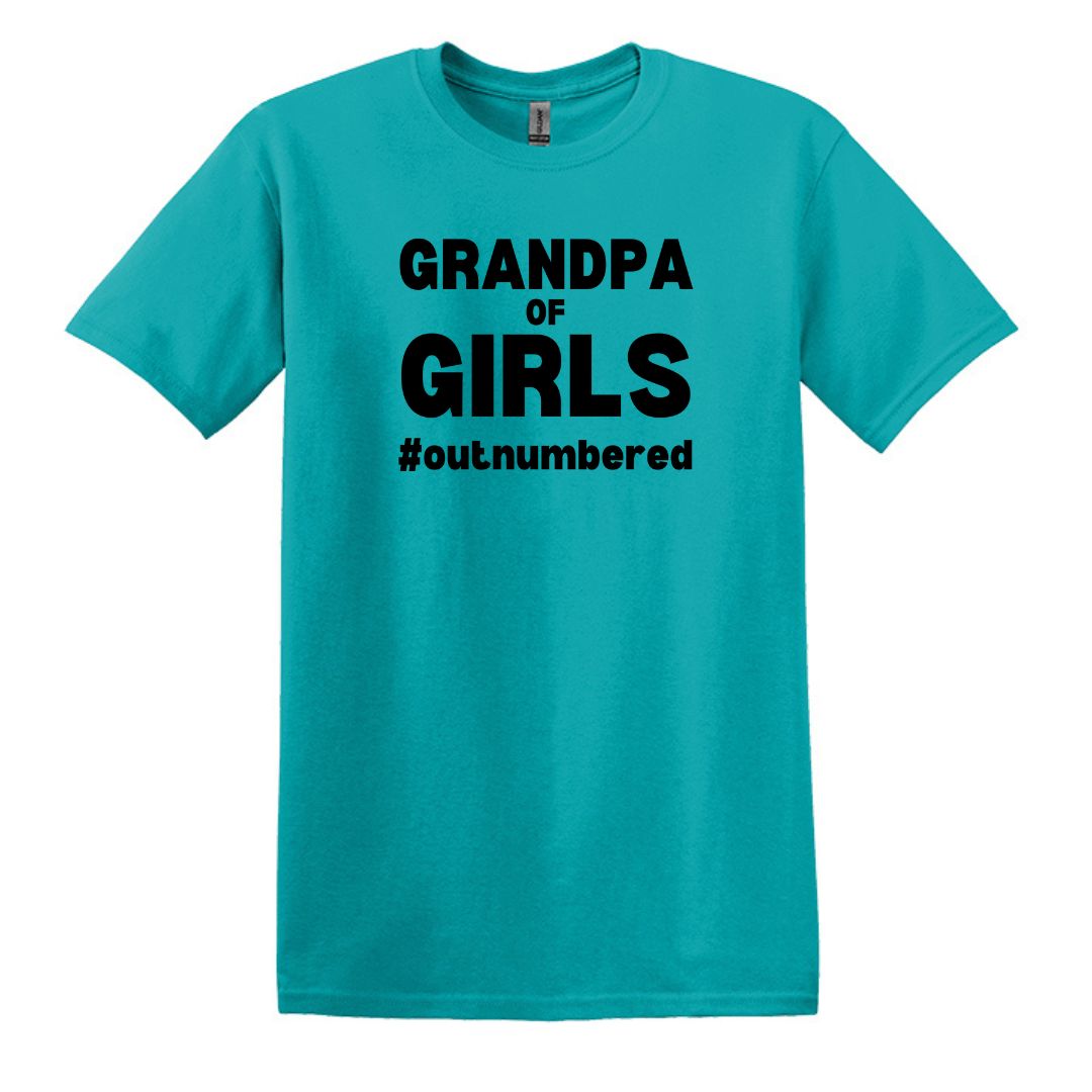 Grandpa of Girls #outnumbered - Soft T-shirt for the proudest Grandpas of all girls!
