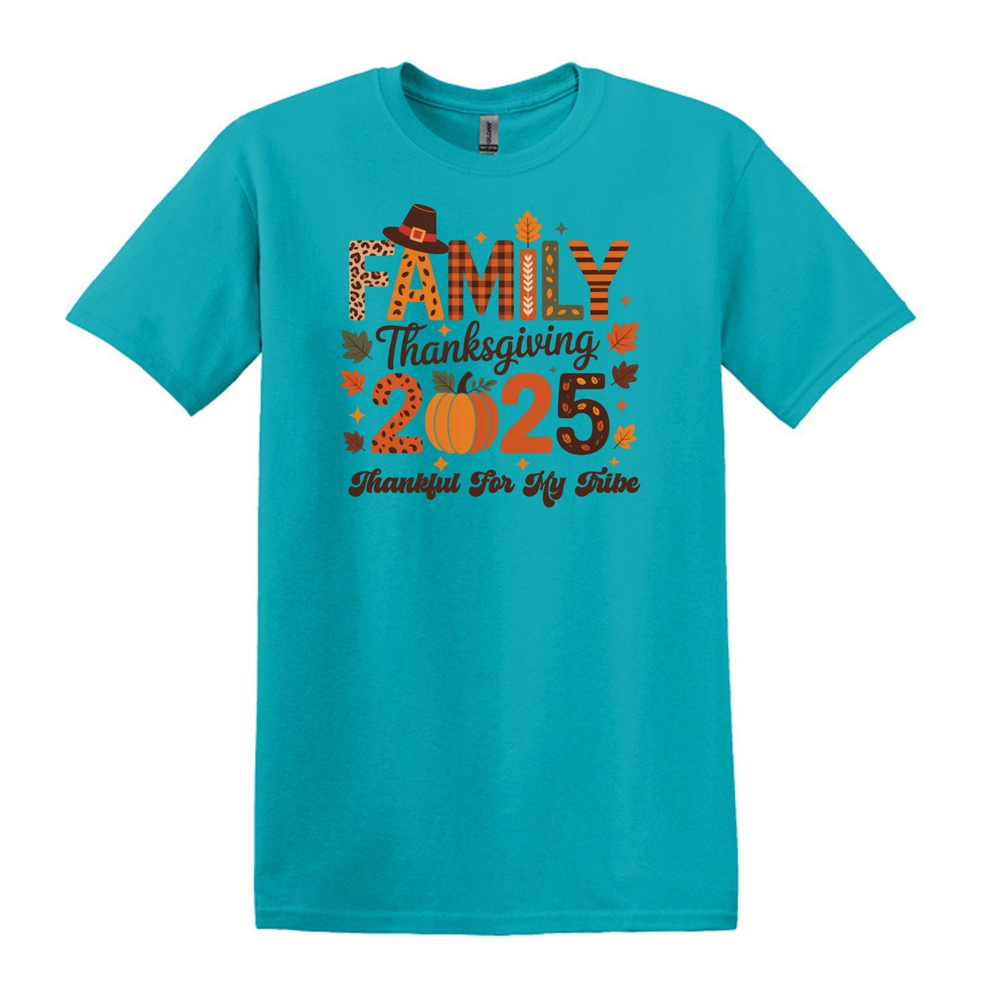 Thankful for my Tribe - 2025 Family Thanksgiving Heavy Cotton T-shirt