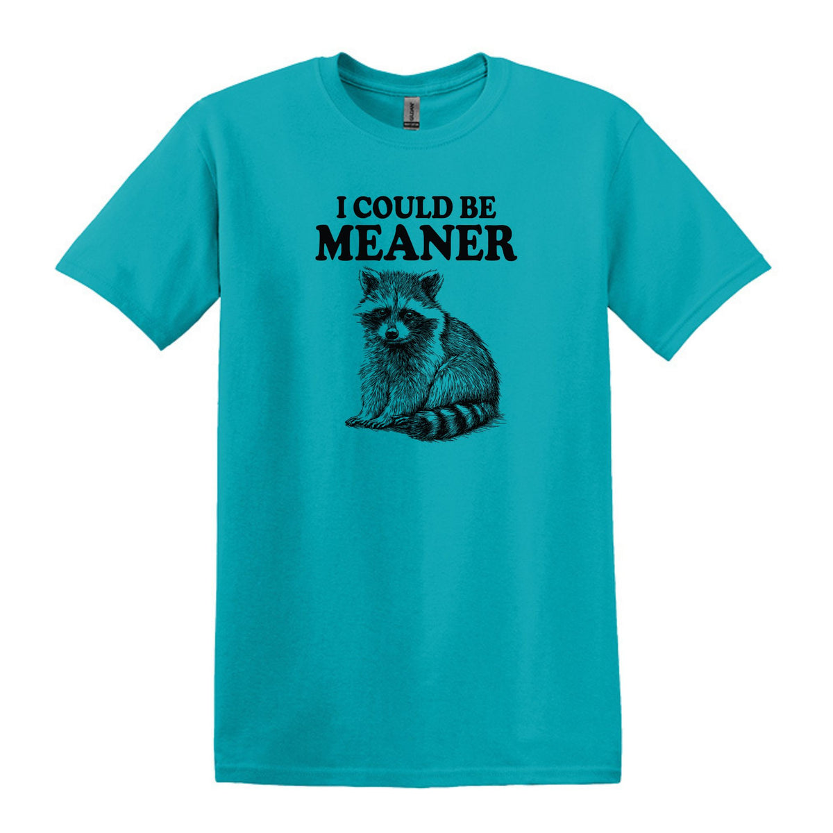 I Could Be Meaner - Funny Raccoon Meme - Gildan Heavy Cotton Unisex T-shirt