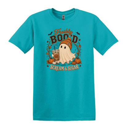 Freshly Boo'd | Scream & Sugar - Fall themed Heavy Cotton Unisex T-shirt
