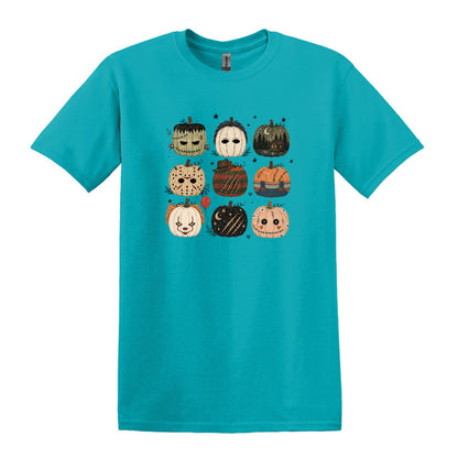 Horror Pumpkins - Hand Drawn - Heavy Cotton Unisex T-shirt
