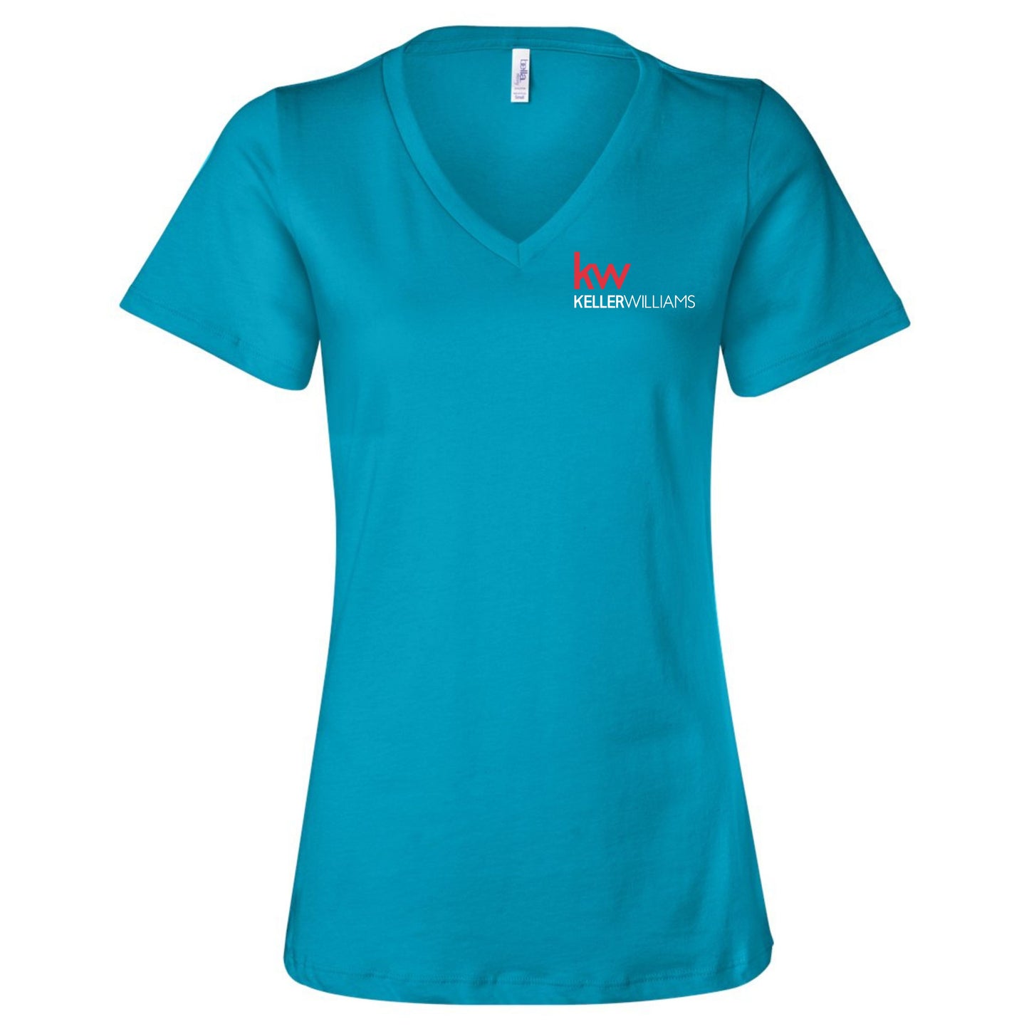 Keller Williams Realtor Chest Logo Women's Relaxed V-Neck T-Shirt