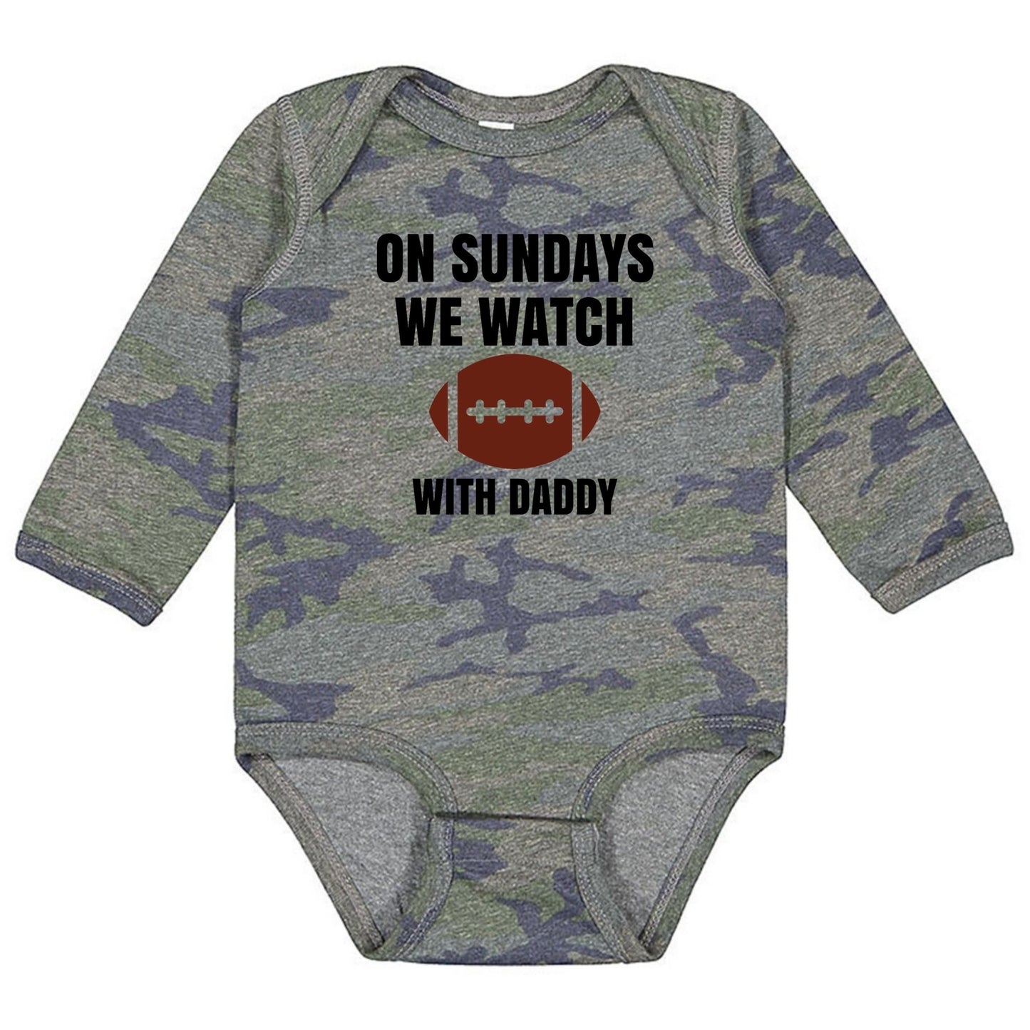 On Sundays we watch football with Daddy/Grandpa - Infant Long Sleeve Bodysuit