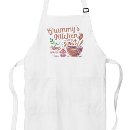 Grandma's Kitchen - Where Sweet Things Happen - Port Authority® Full-Length Apron with Pockets