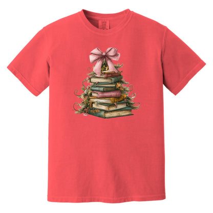 BOOK CHRISTMAS TREE - Comfort Colors ® Heavyweight Ring Spun Tee