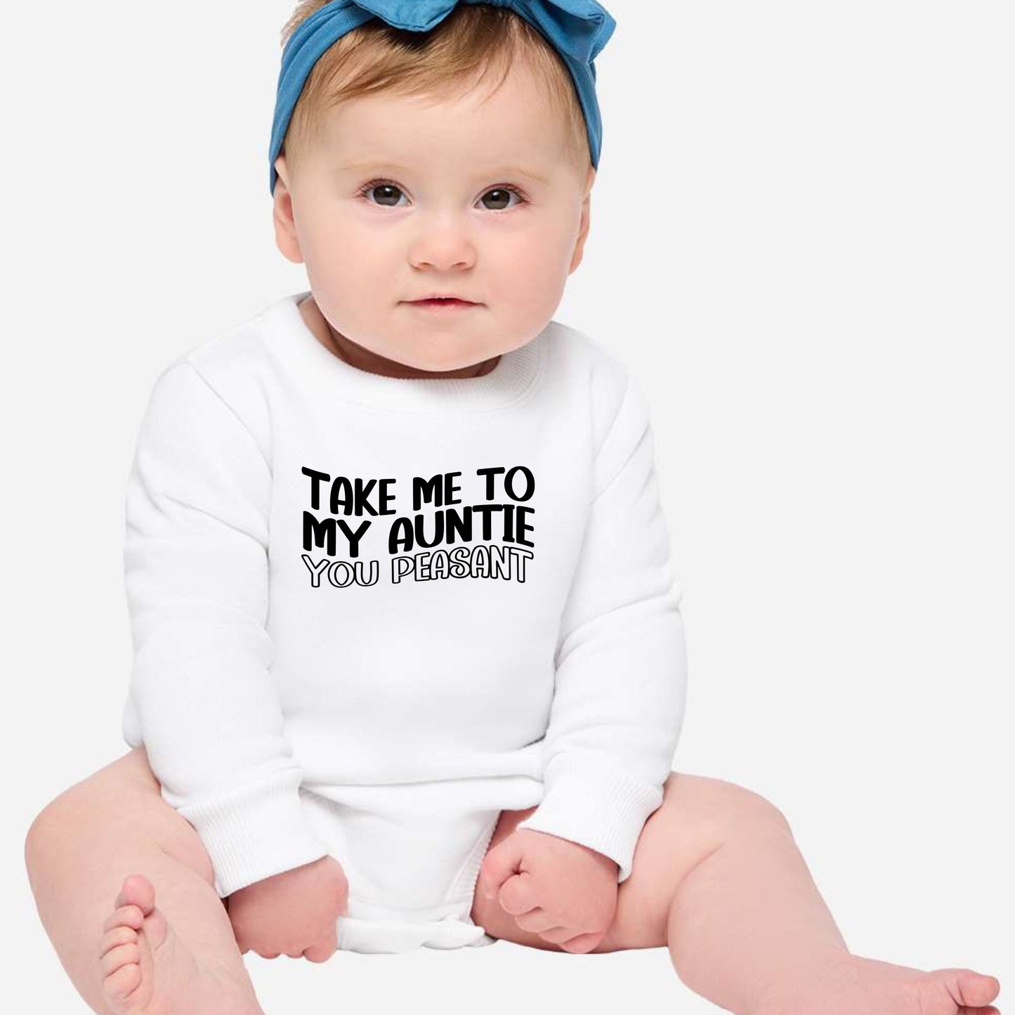 Take me to my Auntie, You Peasant - Infant Long Sleeve Fleece Bodysuit