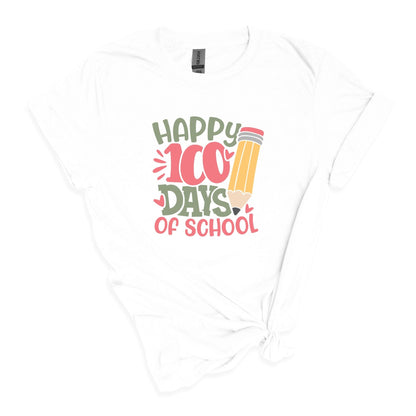 Felices 100 días de camisa de celebración escolar para maestros - Camiseta de estilo suave unisex para adultos 