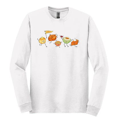 Thankful Fun Doodle Art | Gildan® Heavy Cotton™ 100% Cotton Long Sleeve T-Shirt