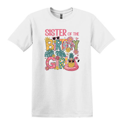 Birthday Girl Tropical Family Tees - Available in Adult, Youth, Toddler & Infant sizes