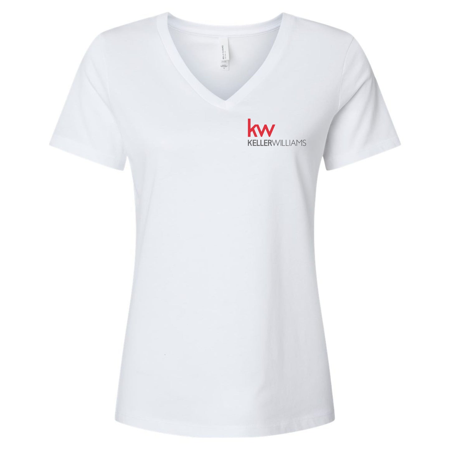 Keller Williams Realtor Chest Logo Women's Relaxed V-Neck T-Shirt