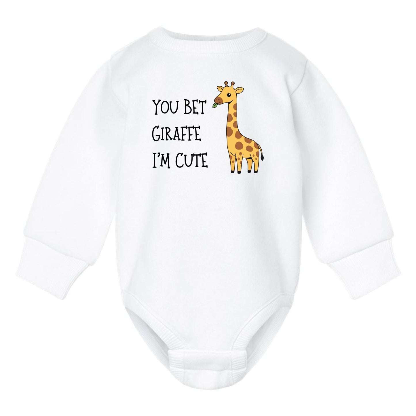 You Bet Giraffe I'm Cute - Infant Long Sleeve Fleece Bodysuit