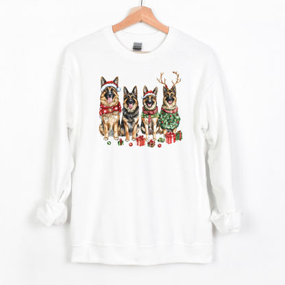 Merry Pups Holiday Sweatshirt – Festive German Shepherds
