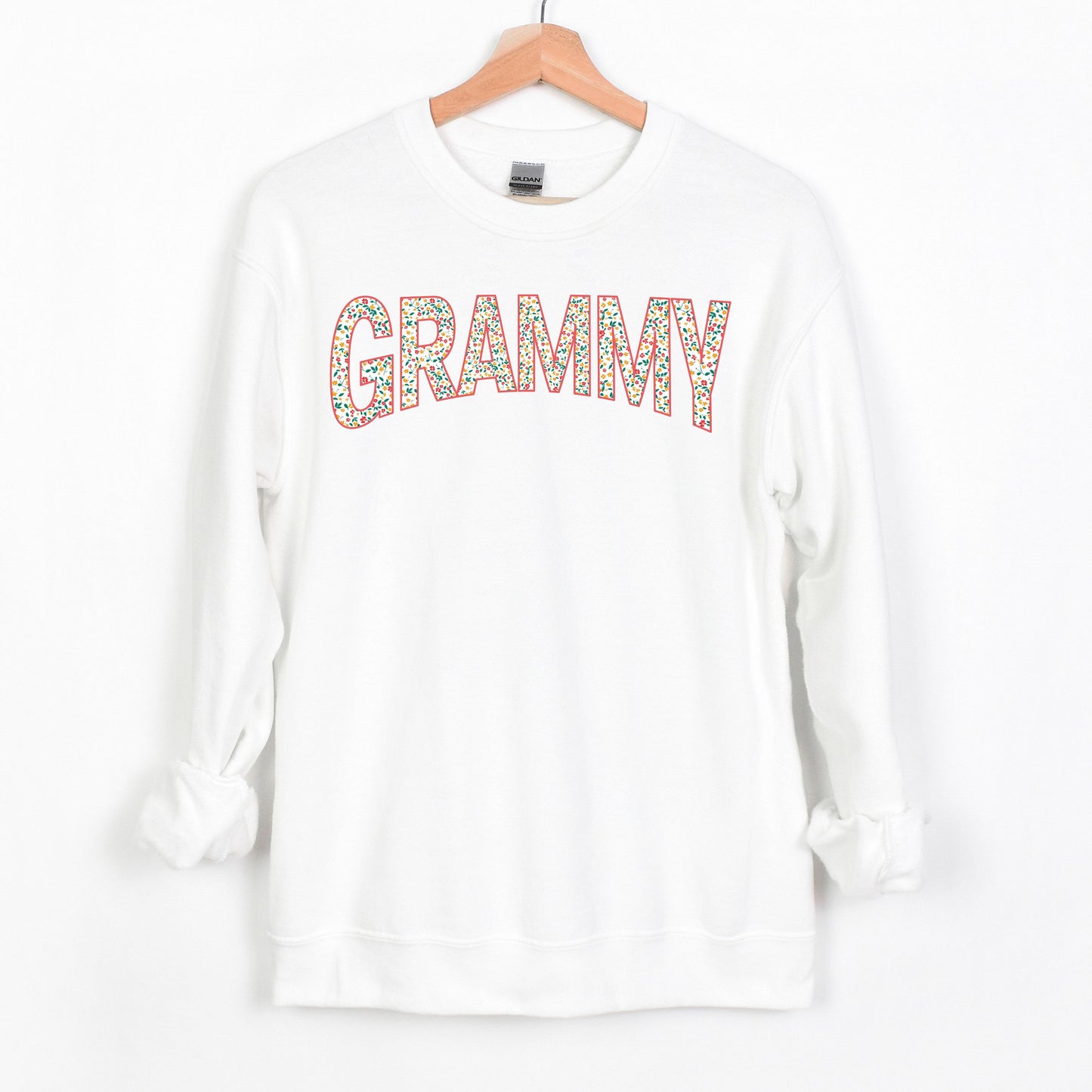 Tiny Flowers Heavy Blend Crewneck for Grandma - Choice of Name and Flowers