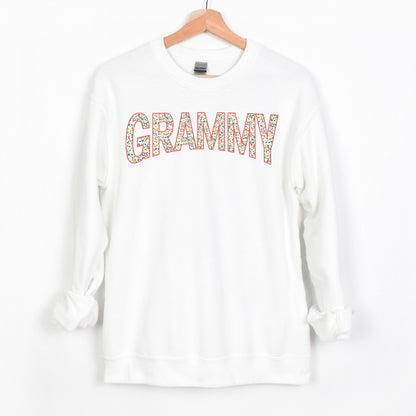 Tiny Flowers Heavy Blend Crewneck for Grandma - Choice of Name and Flowers