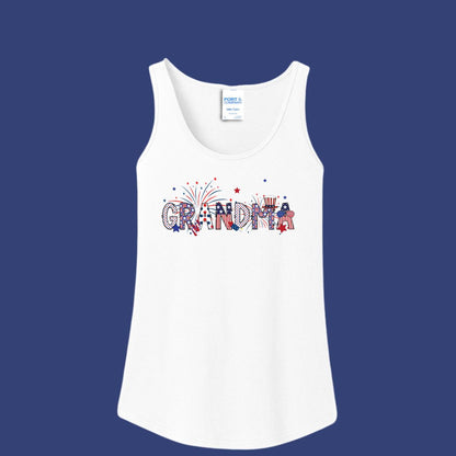 Fireworks 4th of July Women's Tank Top - Grandma, Gigi or Mama