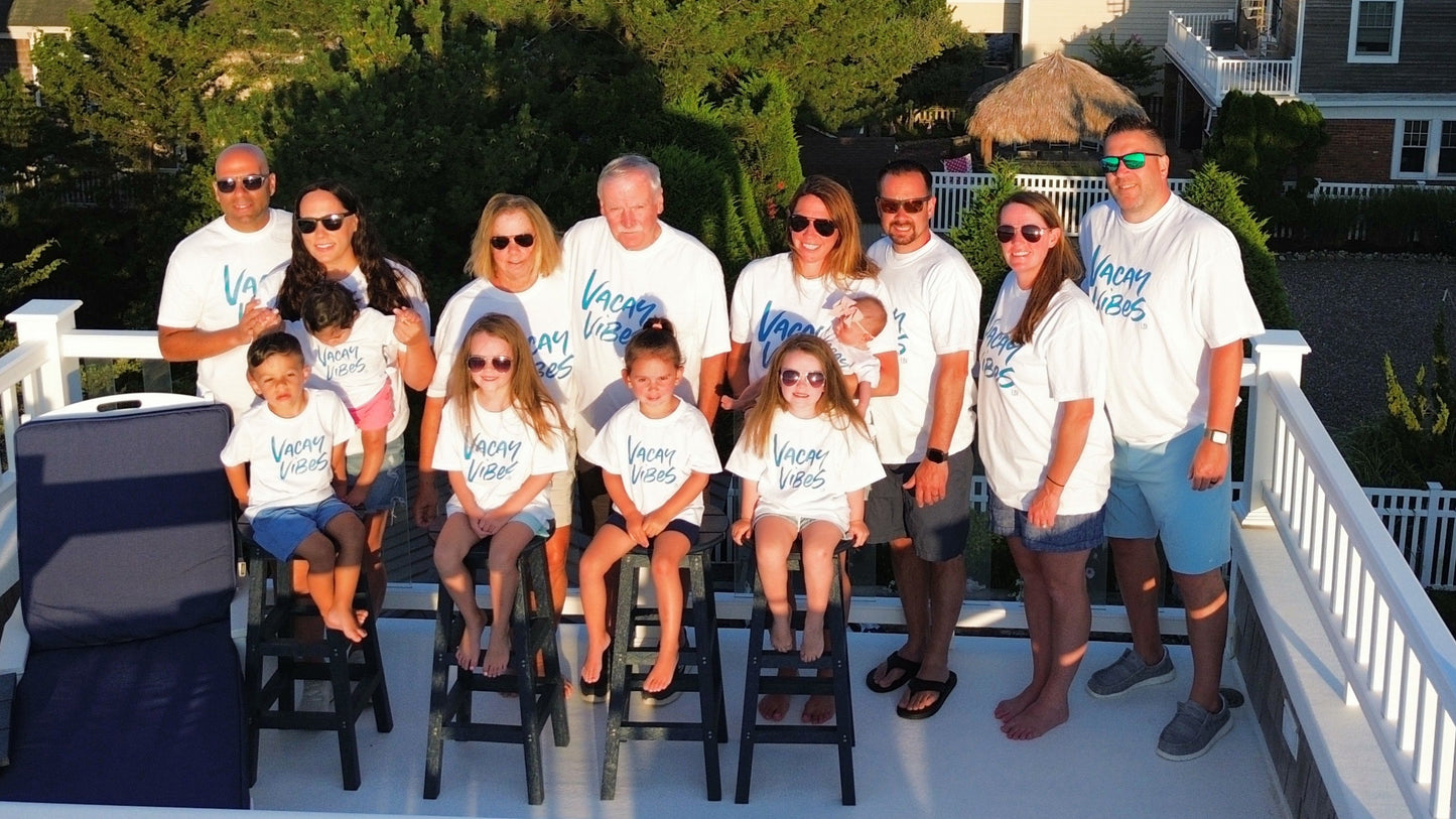 Vacay Vibes Matching Tees for the whole family! -  Customize with your trip location or date!