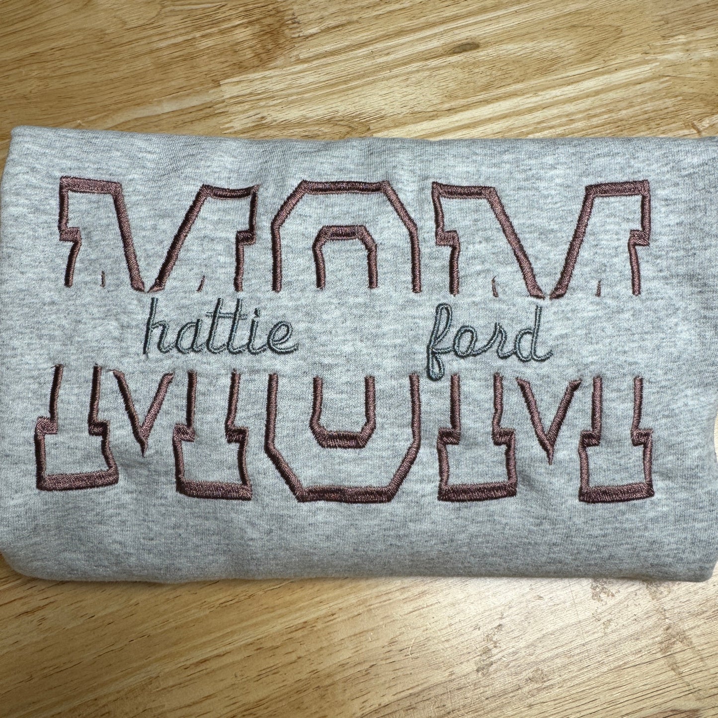 MOM Embroidered Crewneck Sweatshirt - Personalized with kids' names