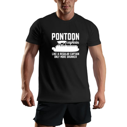 Pontoon Captain - Like a normal captain, only more drunker - funny adult unisex boating shirt