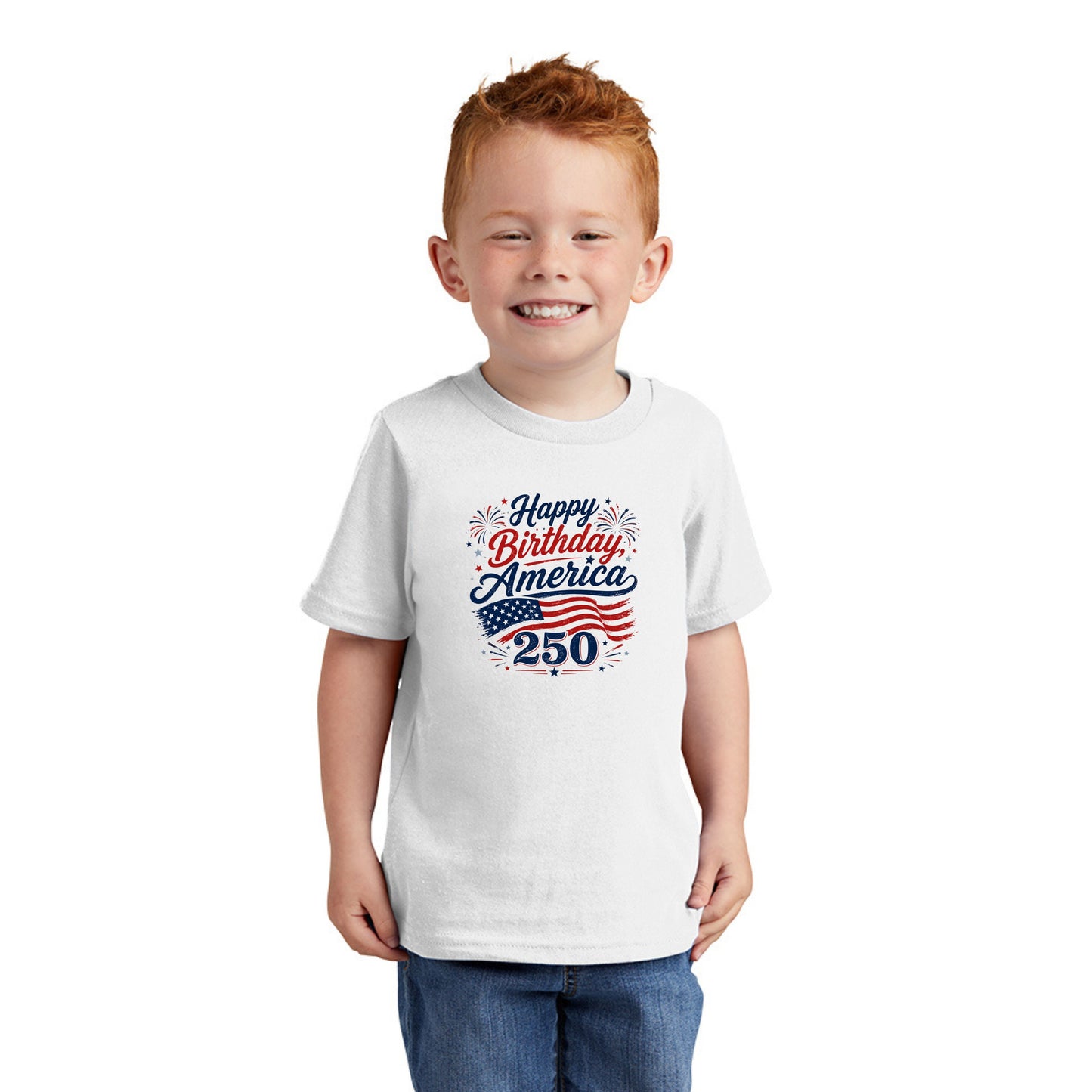 Happy Birthday, America!  - 250 Year Celebration Tee - Available in Adult, Youth, Toddler & Infant sizes