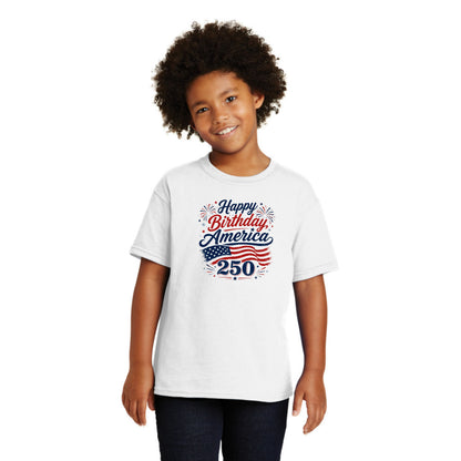 Happy Birthday, America!  - 250 Year Celebration Tee - Available in Adult, Youth, Toddler & Infant sizes