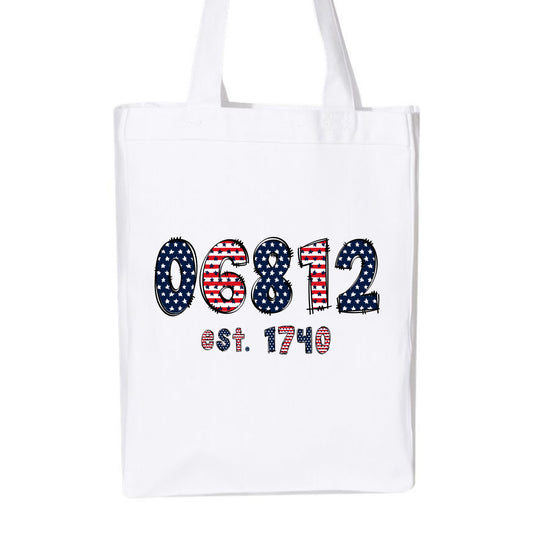 Patriotic Zip Code Tote Bag