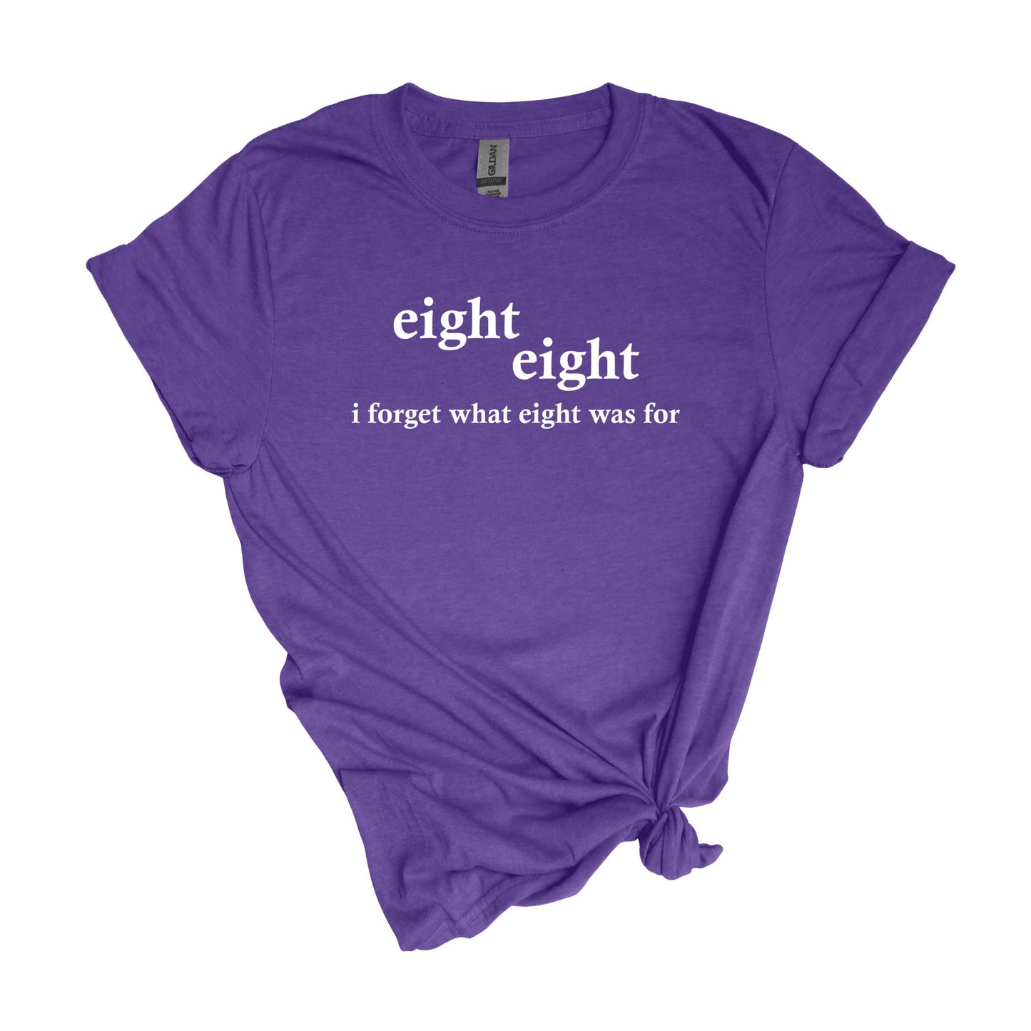 eight. eight. i forget what eight was for - Adult Unisex Soft T-shirt