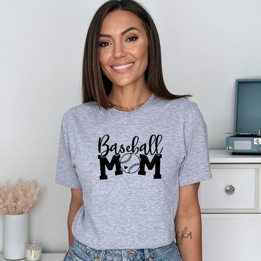 Baseball Mom - T-shirt doux unisexe adulte 
