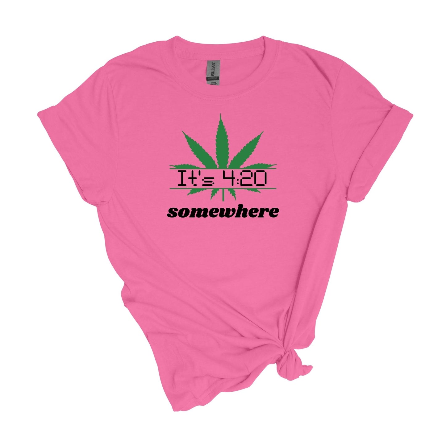 Son las 4:20 en algún lugar - Camiseta suave para adultos Fun Cannabis 