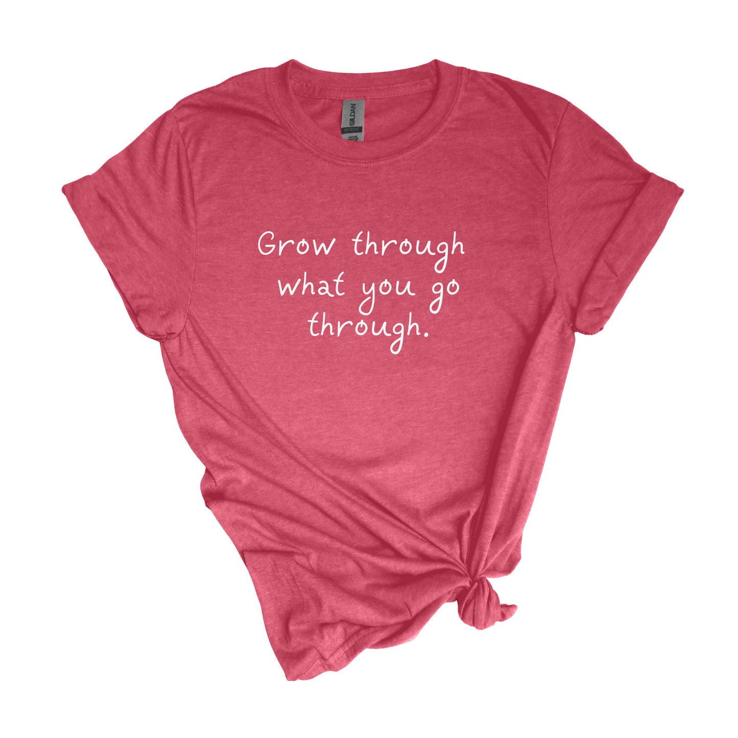 Grow through what you go through - Adult Unisex Soft Inspirational T-shirt