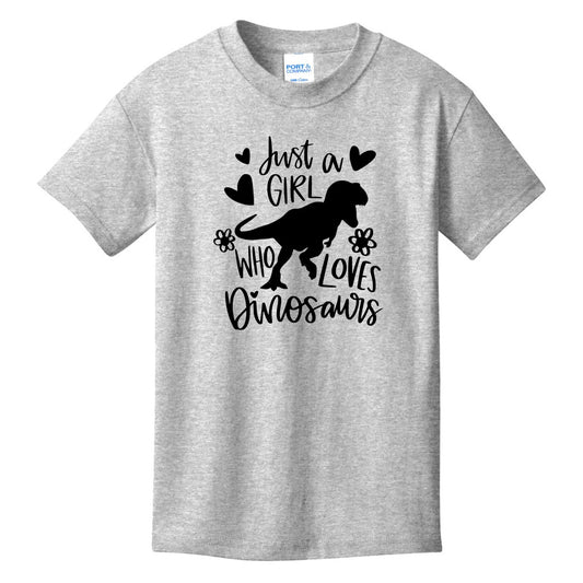 Sólo una chica que ama los dinosaurios - Camiseta juvenil