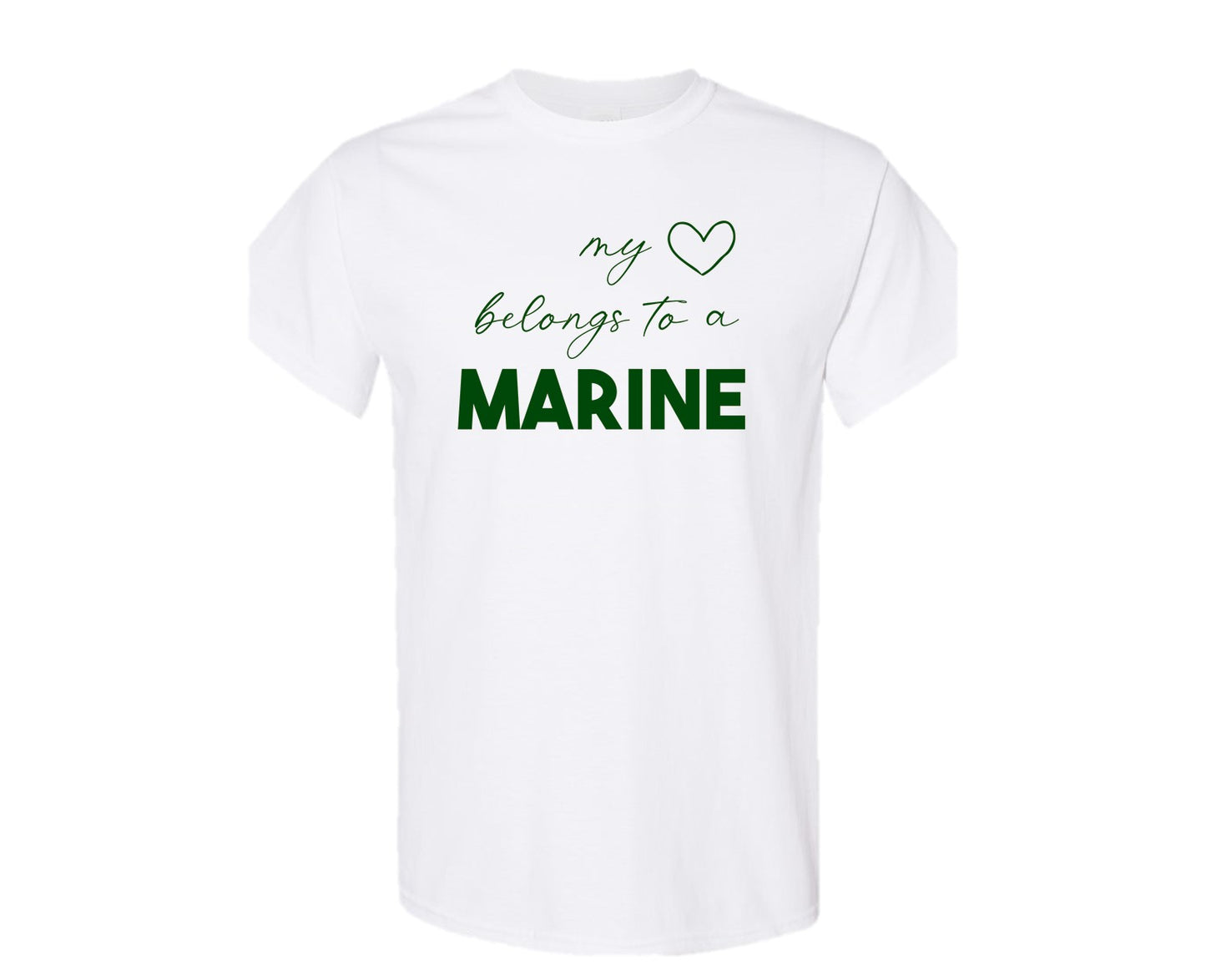 My heart belongs to a Marine - Short Sleeve T-Shirt