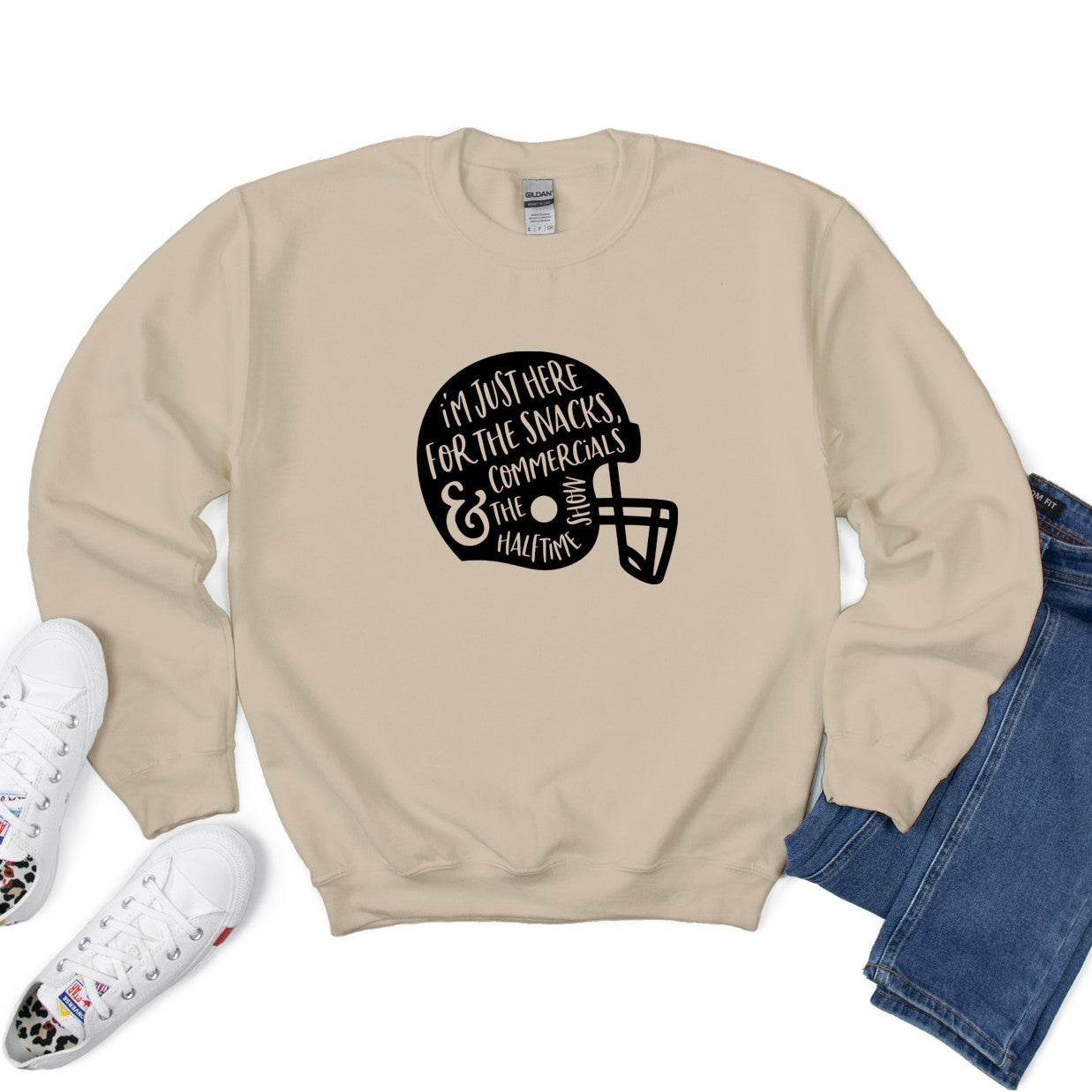 I'm just here for the snacks, commercials and halftime show - tee or sweatshirt
