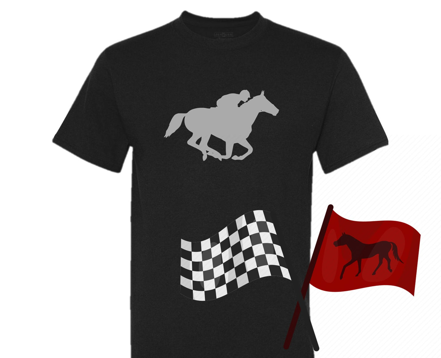 T-shirt de courses de chevaux