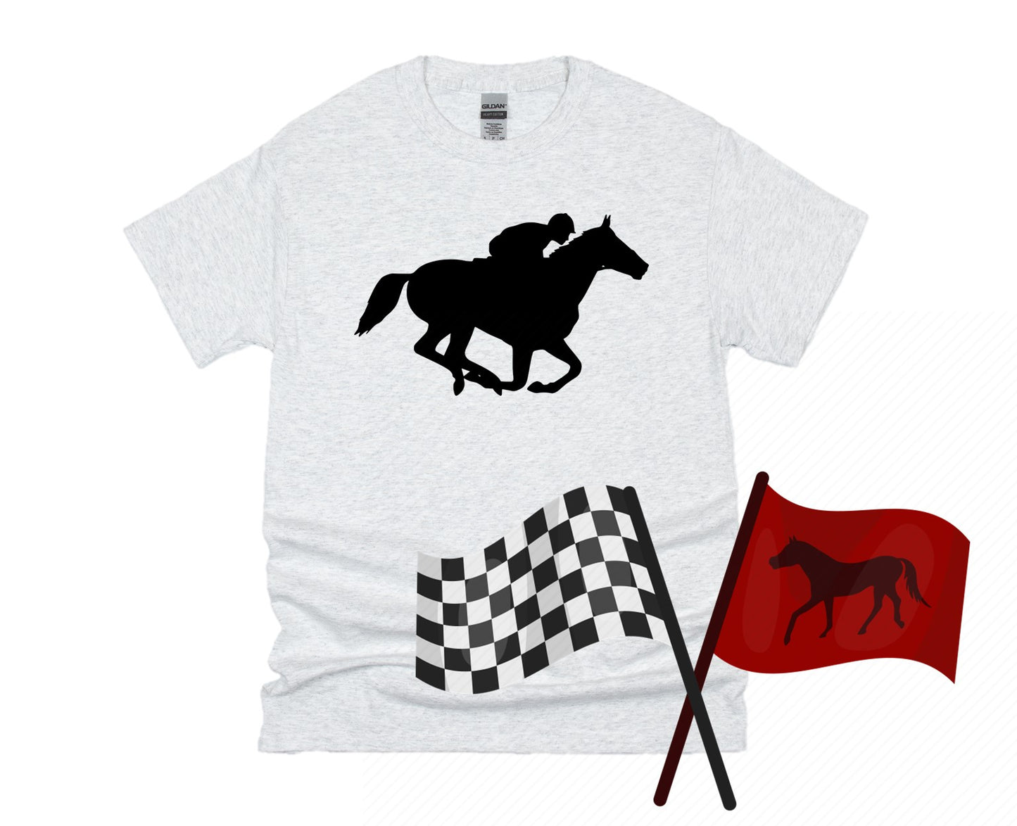 T-shirt de courses de chevaux