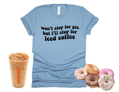 Pararé por una camiseta de café helado