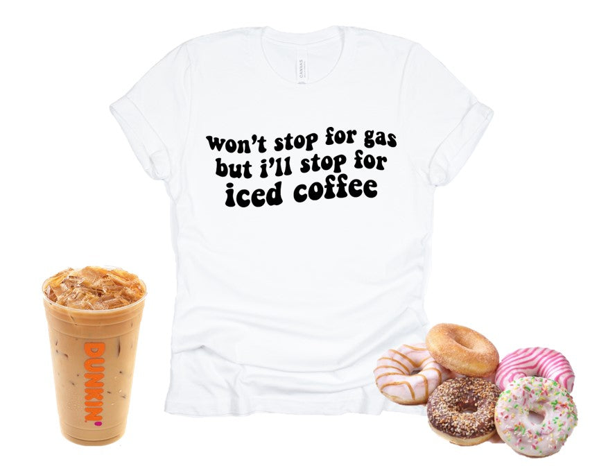 Pararé por una camiseta de café helado