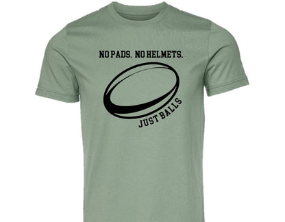 NO PADS. NO HELMETS.  Rugby Tee