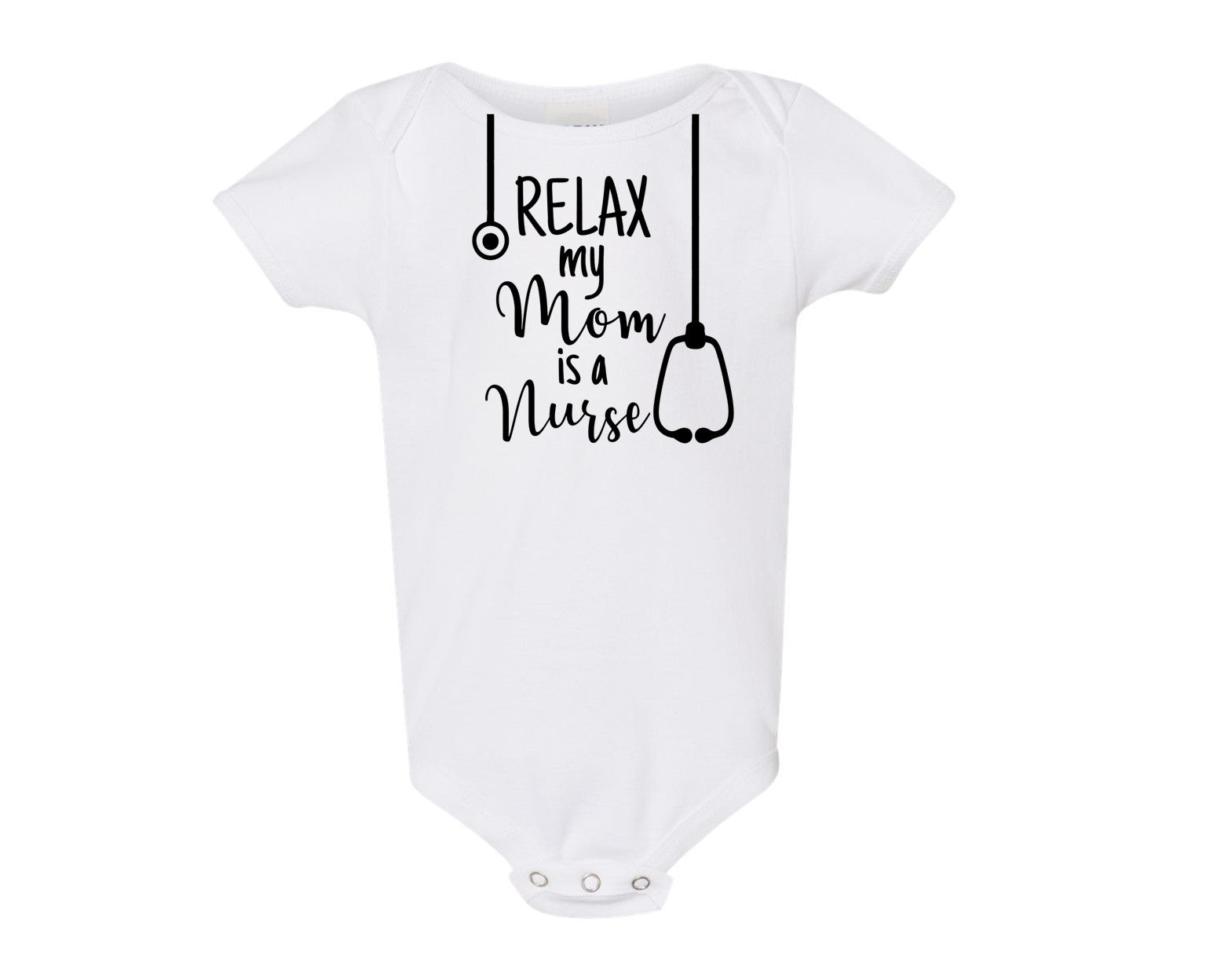 Baby One Piece Bodysuit mom's a nurse – Kreations By